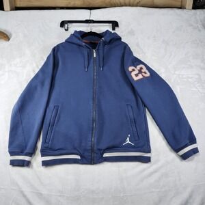 Air Jordan Full-zip varsity-style hoodie for‎ men.